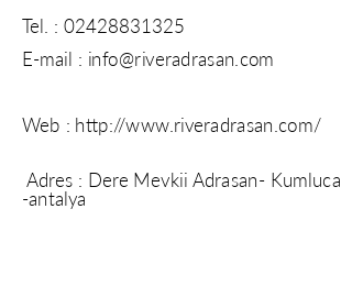 Adrasan River Hotel iletiim bilgileri